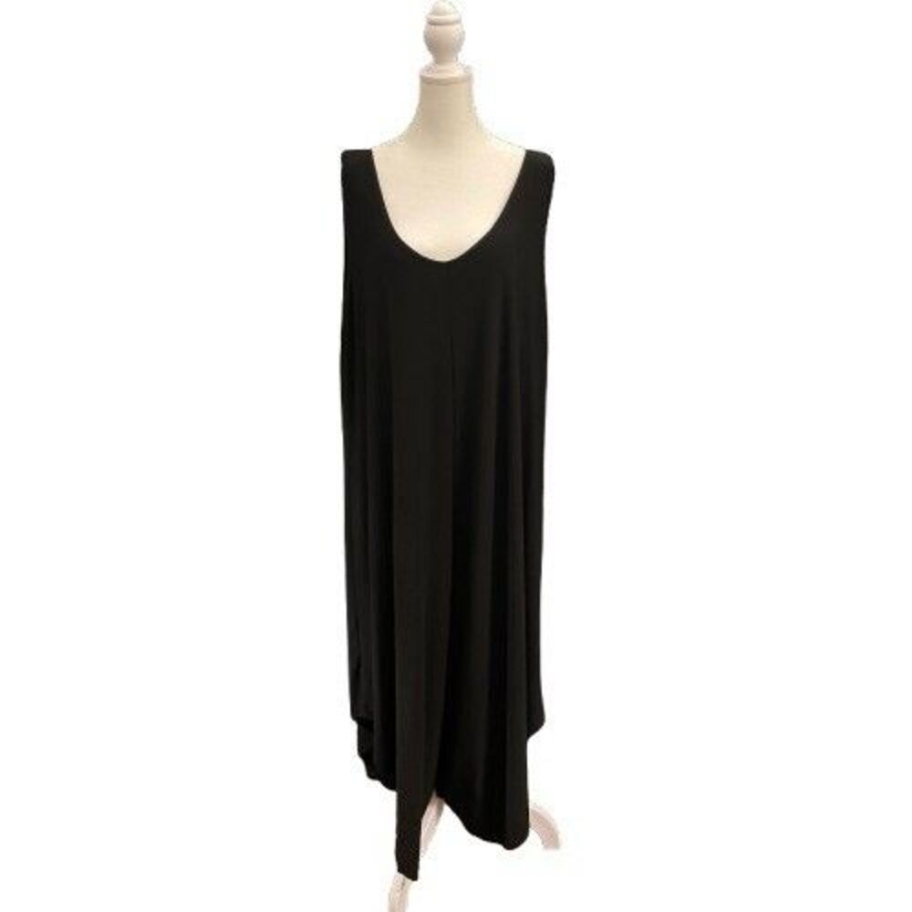 Nicole Miller Lager Look SIZE 3XL Wide Leg Jumpsuit Cropped 1990’s Black